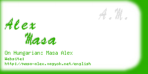 alex masa business card